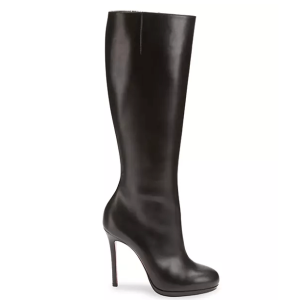 Cheap Christian Louboutin Botalili Knee-High 100MM Leather Boots Black