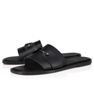 Cheap Christian Louboutin Chambelimule Women Mules Calf Leather Black