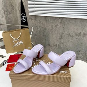 Cheap Christian Louboutin Inflama Sab Mules 85mm Nappa Leather Lilac
