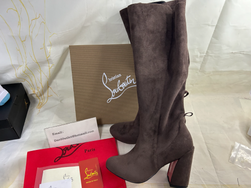 Cheap Christian Louboutin Jane Botta 85 Mm Boots Veau Velours Cosme - Image 5
