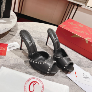 Cheap Christian Louboutin Me Dolly Spike 85MM Sandals Nappa Leather Black