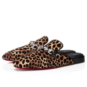 Cheap Christian Louboutin Mules Version Multi/black Printed Pony