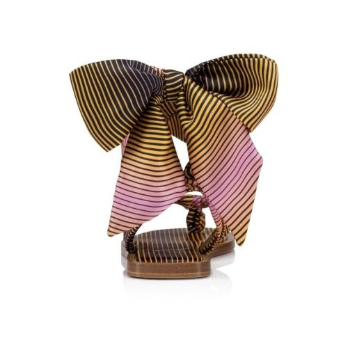 Cheap Christian Louboutin Nilo Du DéSert Mules Aftersun Printed Crepe Satin Multicolor - Image 3