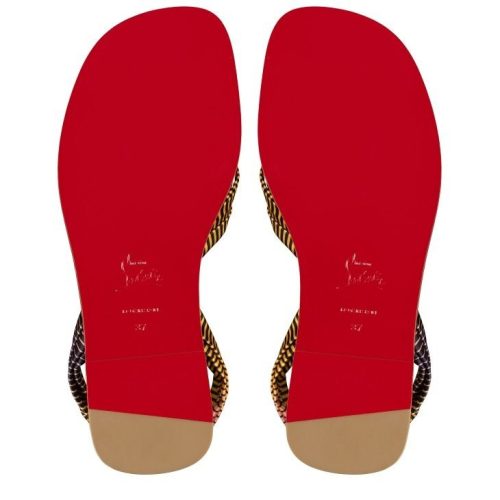 Cheap Christian Louboutin Nilo Du DéSert Mules Aftersun Printed Crepe Satin Multicolor - Image 6