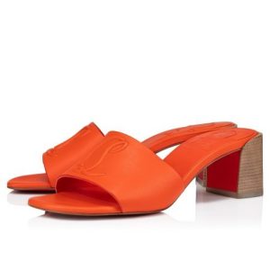 Cheap Christian Louboutin So CL Mule 55mm Nappa Leather Orange