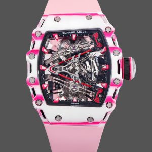 Replica Richard Mille RM 38 02 Bubba Watson Tourbillon Pink Rubber Strap