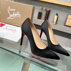 Cheap Christian Louboutin Kate 105mm Pumps Crepe Satin Black