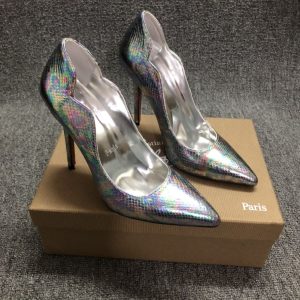 Cheap Christian Louboutin Hot Chick Pumps Iridescent Snakeskin Multicolor