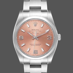 Top Quality Rolex Oyster Perpetual Air-King 114200 Salmon Dial 34mm Unisex Replica watch