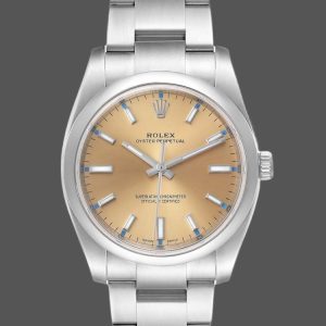 Top Quality Rolex Oyster Perpetual 114200 White Grape Index Dial 34mm Unisex Replica watch