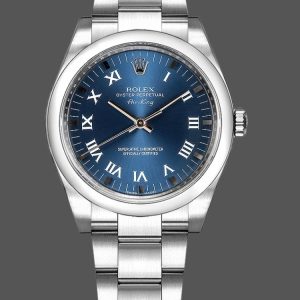 Top Quality Rolex Oyster Perpetual Air-King 114200 Blue Dial 34mm Unisex Replica Watch