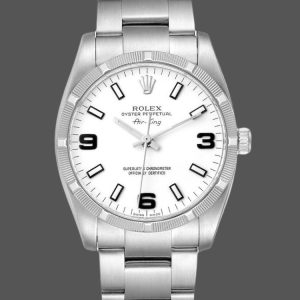 Top Quality Rolex Oyster Perpetual Air King 114210 White Dial 34mm Unisex replica watch