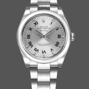 Top Quality Rolex Oyster Perpetual Air-King 114200 Silver Dial 34mm Unisex replica watch