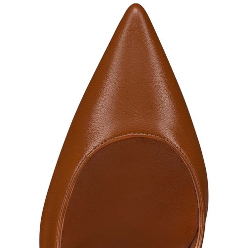 Cheap Christian Louboutin Hot Chick Sling Pumps 100mm Nappa Leather Nude 5 - Image 4