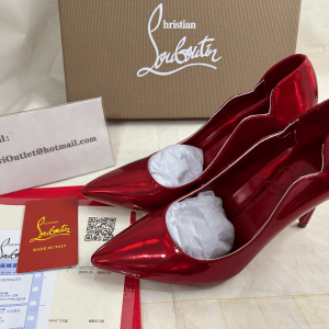 Cheap Christian Louboutin Hot Chick Pumps 100mm Patent Calf Leather Red