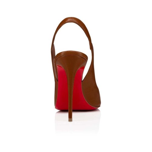 Cheap Christian Louboutin Hot Chick Sling Pumps 100mm Nappa Leather Nude 5 - Image 3