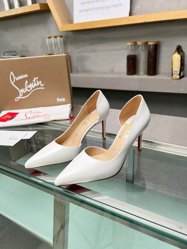 Cheap Christian Louboutin Iriza 85mm Pumps Patent Leather White - Image 5