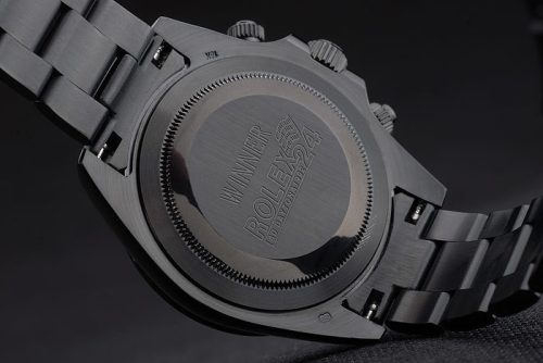 Replica Rolex Daytona Black Ion Plated Tachymeter Black Stainless Steel Strap Green Dial 80246 - Image 3