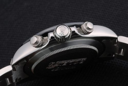 Replica Rolex Daytona Black Ceramic Tachymeter Stainless Steep Strap White Dial 80249 - Image 2
