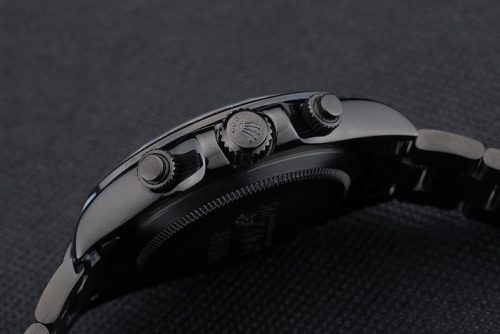 Replica Rolex Daytona Black Ion Plated Tachymeter Black Stainless Steel Strap Green Dial 80246 - Image 2