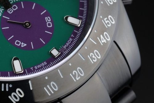 Replica Rolex Daytona Black Ion Plated Tachymeter Black Stainless Steel Strap Green Dial 80246 - Image 10