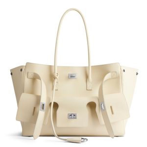 Knockoff Balenciaga Bel Air Carry All Medium Bag Beige Calfskin