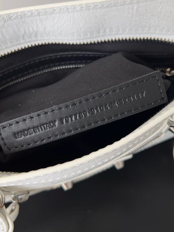 Knockoff Balenciaga Le City Small Bag White Arena Lambskin - Image 3