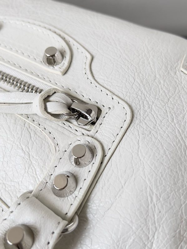 Knockoff Balenciaga Le City Small Bag White Arena Lambskin - Image 2