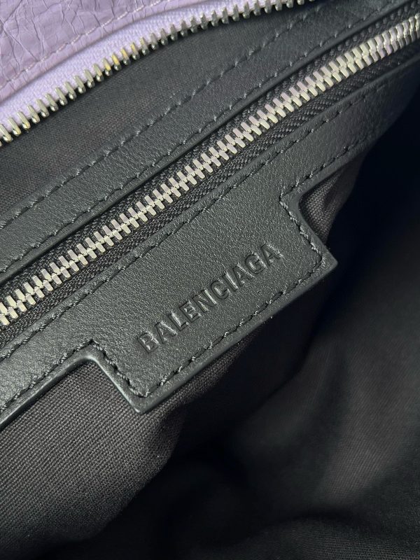 Knockoff Balenciaga Le City Small Bag Lilas Arena Lambskin - Image 6