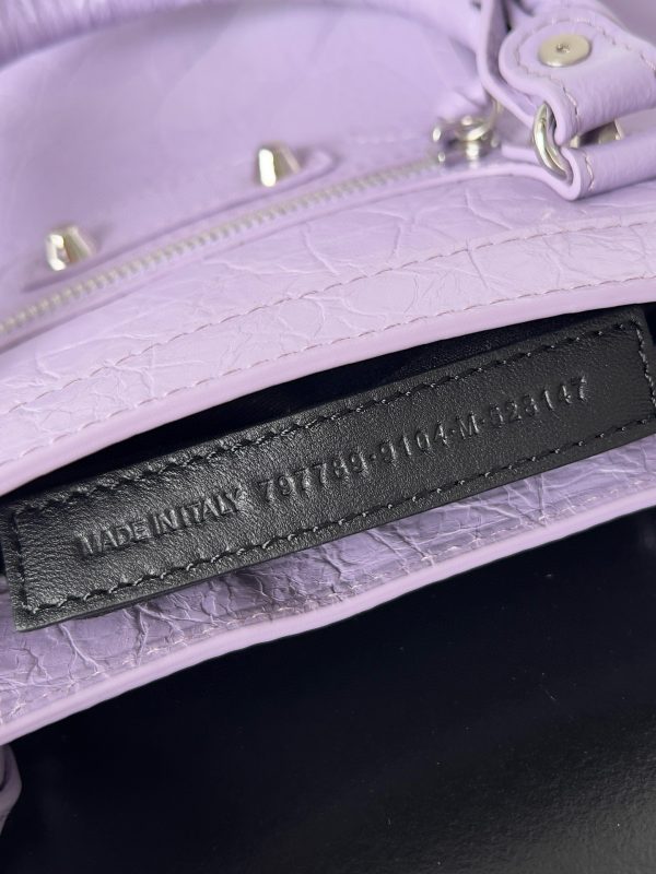 Knockoff Balenciaga Le City Small Bag Lilas Arena Lambskin - Image 3