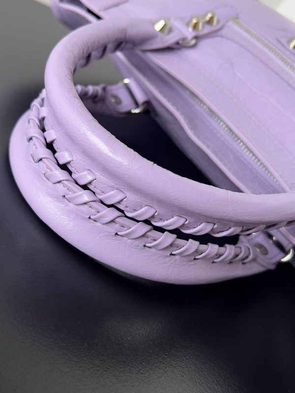 Knockoff Balenciaga Le City Small Bag Lilas Arena Lambskin - Image 2