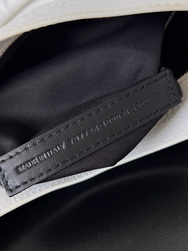 Knockoff Balenciaga Le City Medium Bag White Arena Lambskin - Image 9