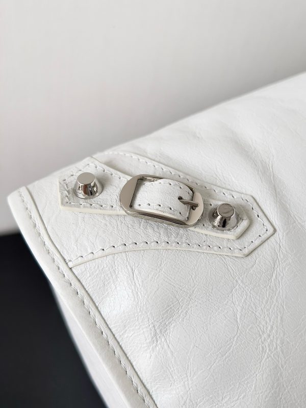 Knockoff Balenciaga Le City Medium Bag White Arena Lambskin - Image 5