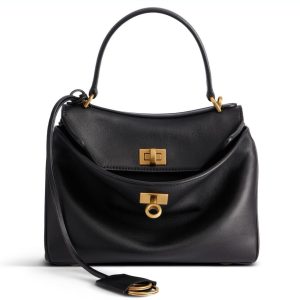 Knockoff Balenciaga Rodeo Mini Bag Black Calfskin