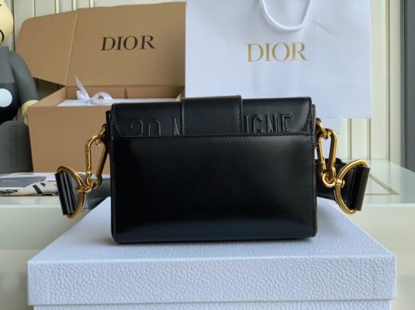 Dior 30 Montaigne Box Bag Replica in Black Box Calfskin - Image 2