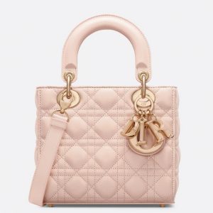 Dior Small Lady Dior Bag Fake in Pink