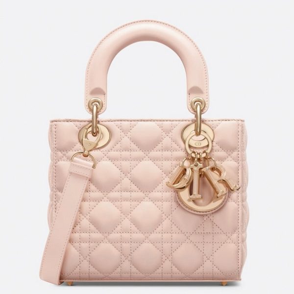 Dior Small Lady Dior Bag Fake in Pink