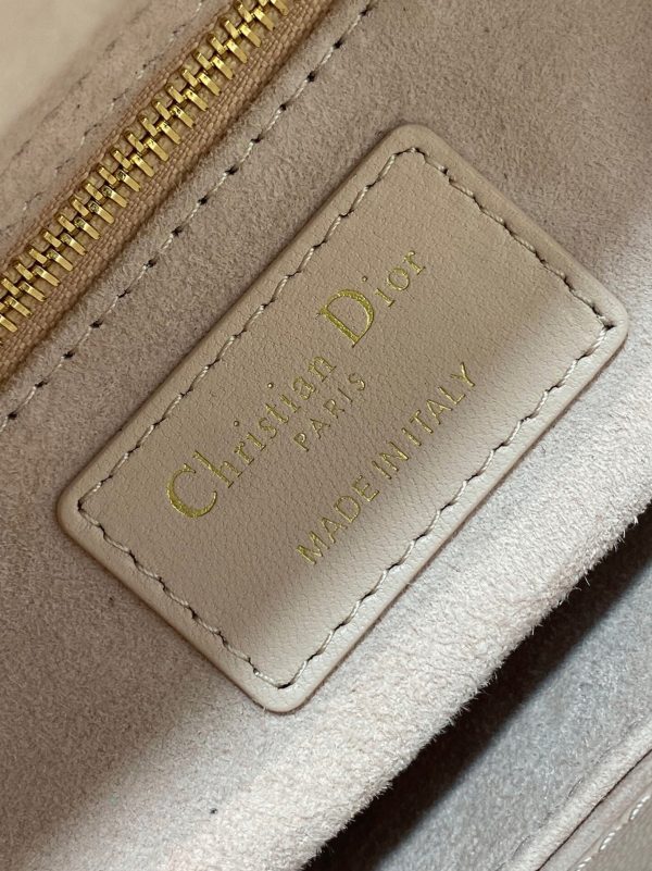 Dior Small Lady Dior Bag Fake in Pink - Image 9