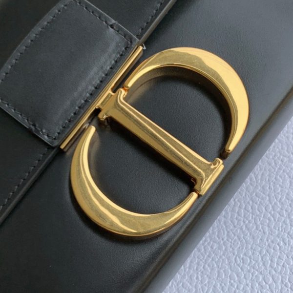 Dior 30 Montaigne Box Bag Replica in Black Box Calfskin - Image 10