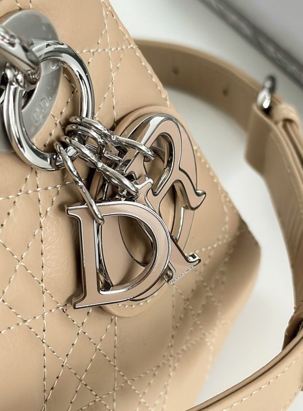 Dior Small Lady Dior My ABCDior Bag Replica in Beige Cannage - Image 3