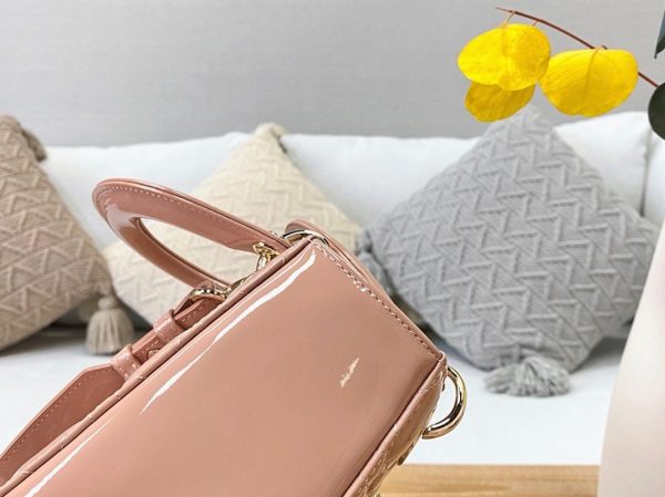 Dior Small Lady Dior Bag Faux in Powder Patent Cannage Calfskin - Image 4