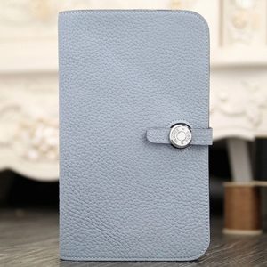 Blue lin best replica Hermes Dogon combine wallet