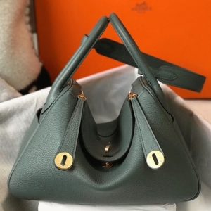 Replica Hermes Lindy bag 26cm in vert amande