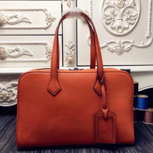 Orange Fake Hermes Victoria II 35cm Bag