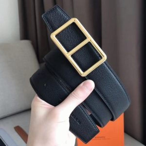 High-grade replica Hermes Officier belt buckle in black