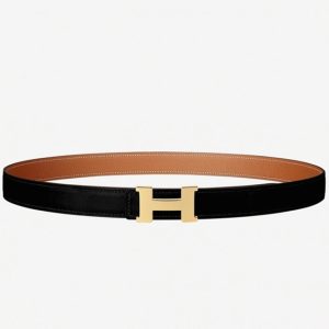 Brown epsom 1:1 replica Hermes Mini Constance belt buckle