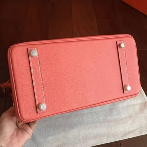 1:1 High-End Orange Hermes Birkin 30cm Counterfeit Bag - Image 2