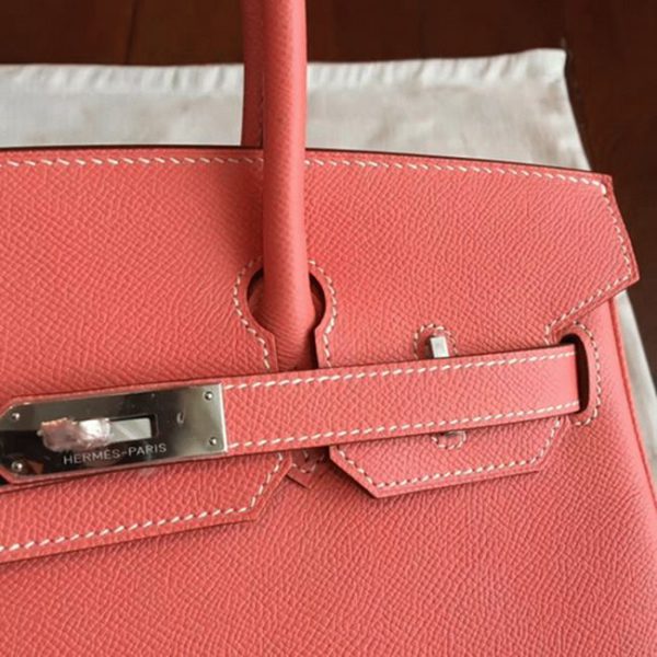 1:1 High-End Orange Hermes Birkin 30cm Counterfeit Bag - Image 4
