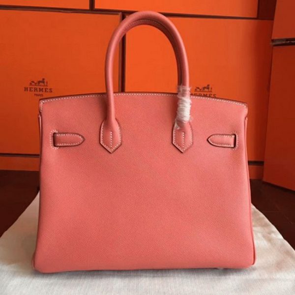 1:1 High-End Orange Hermes Birkin 30cm Counterfeit Bag - Image 6