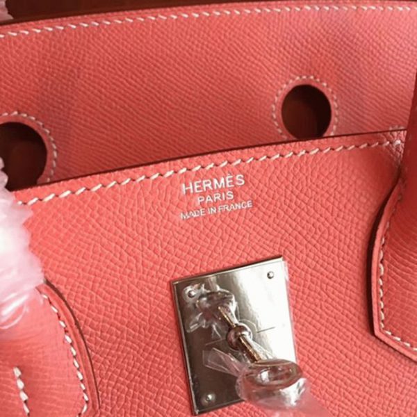 1:1 High-End Orange Hermes Birkin 30cm Counterfeit Bag - Image 7